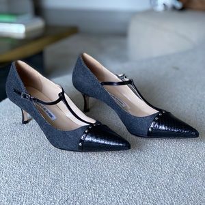 Manolo Blahnik Grey/Black Size 38.5